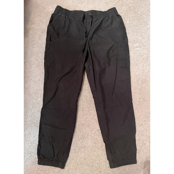 OLD NAVY Women’s Black Cargo Jogger Pants - Elastic Drawstring Waist - Picture 1 of 10